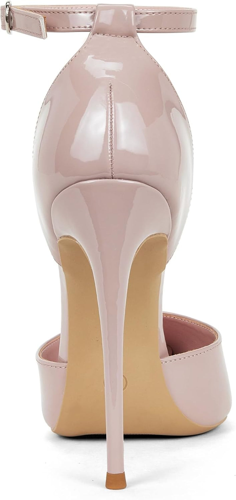 High Heels, Women Pumps D'Orsay Ankle Strap Pointed Toe Stiletto Heels Rhinestone Party Wedding Shoes